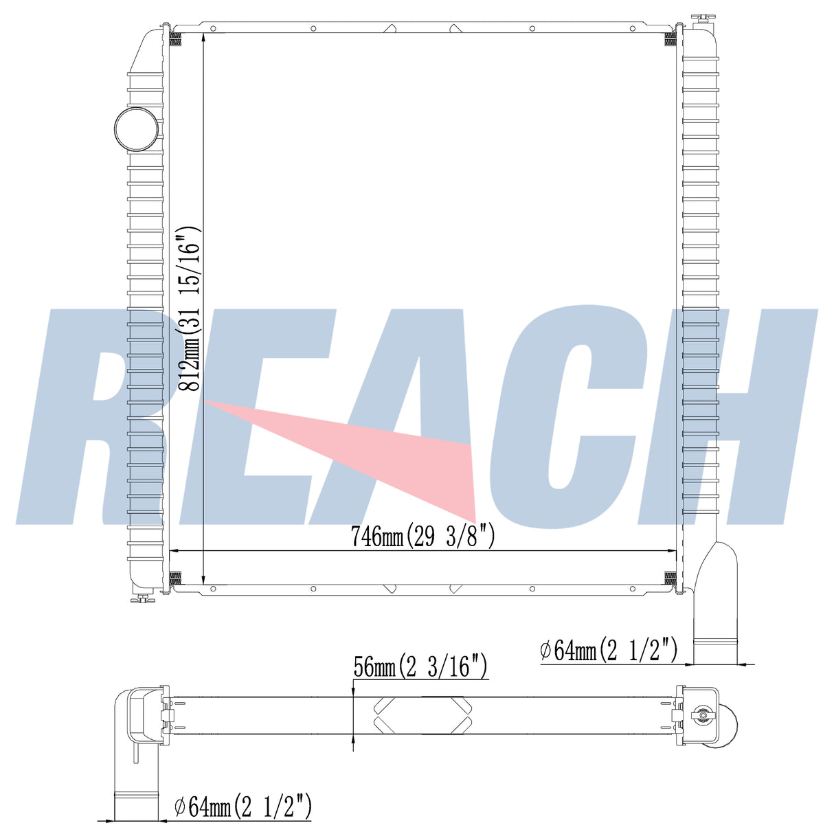 International 5000/5500/5600/5900 Radiator 2004-2009 3E0100670000
