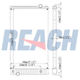 International 7400/7500 Seres Radiator 2006-2012 3E0113960000