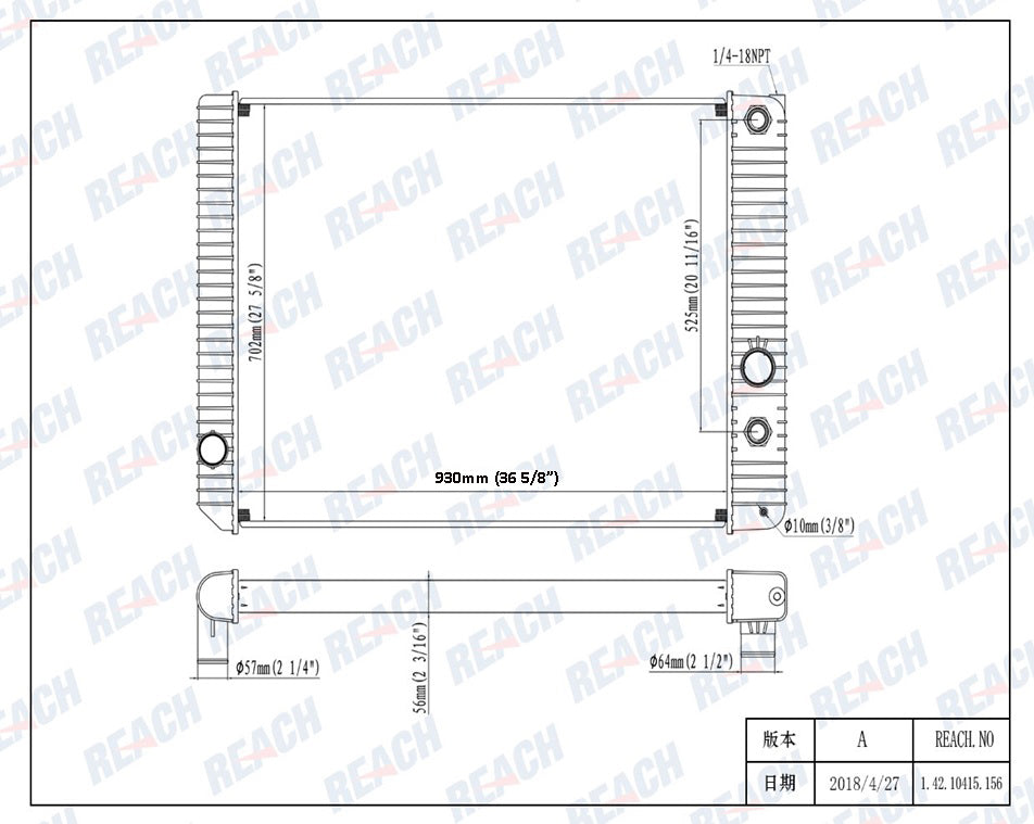 International 4400durastar 2012 Radiator 2012 2602925C92