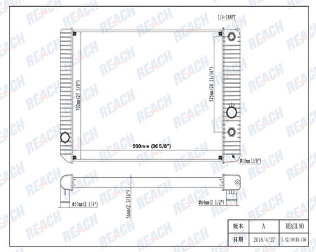 International 4400durastar 2012 Radiator 2012 2602925C92