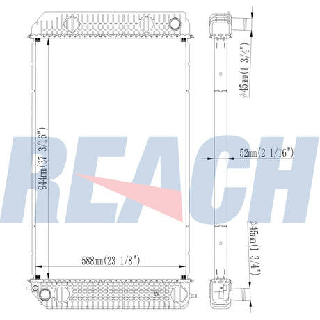 GMC C6500/C7500/C8500/Kodiak/Topkick Radiator 2004-2007 1003643AR