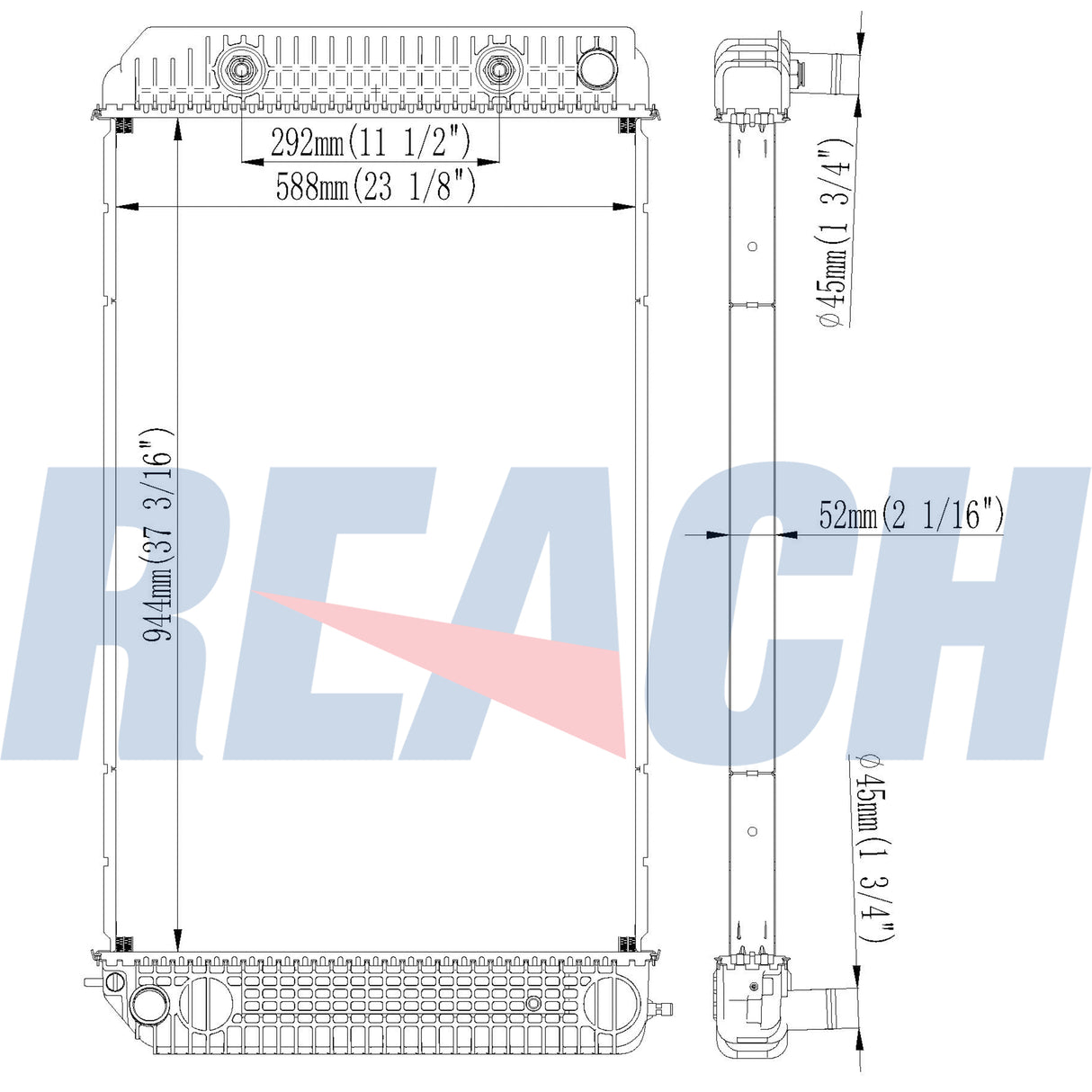 GMC Duramax/Kodiak/Topkick 6.6l V8 Radiator 2003-2007 19130051