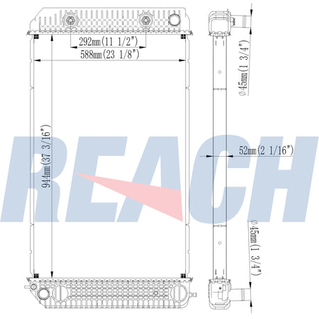 GMC Duramax/Kodiak/Topkick 6.6l V8 Radiator 2003-2007 19130051