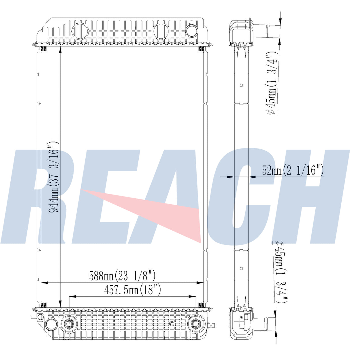 GMC C6500/C7500/C8500/Kodiak/Topkick Radiator 2004-2007 CTAVT83744