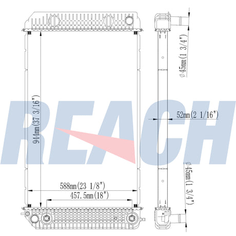 GMC C6500/C7500/C8500/Kodiak/Topkick Radiator 2004-2007 CTAVT83744