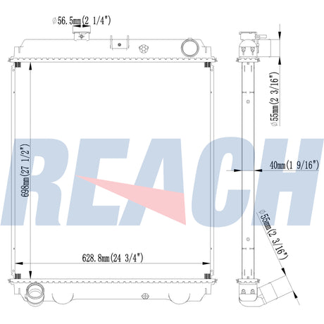 Hino 238/258/268/338 Radiator 2002-2013 0R-HI0001-F4