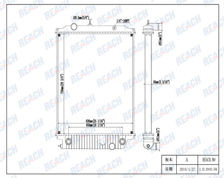 International Bus Radiator 1996-2002 VAB1102460