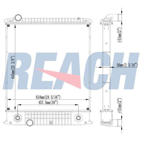 International Cf500/Cf600 Radiator 2008-2009 2587286C91