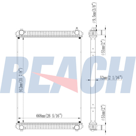 Ford Sterling Acterra Freightliner M2 106 Business Class Radiator 2005-2007 BHTD5967