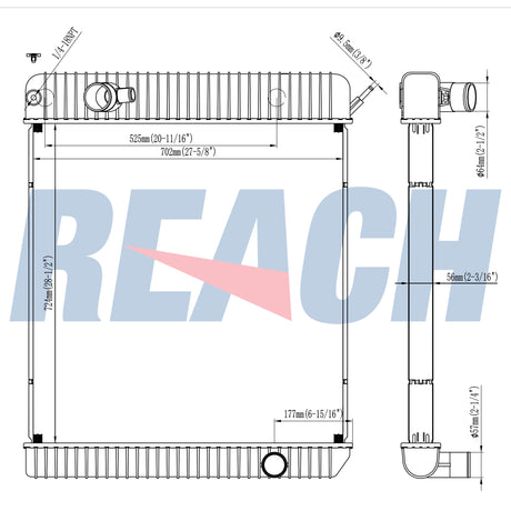 International 4400durastar Radiator 2011-2017 2593302C91