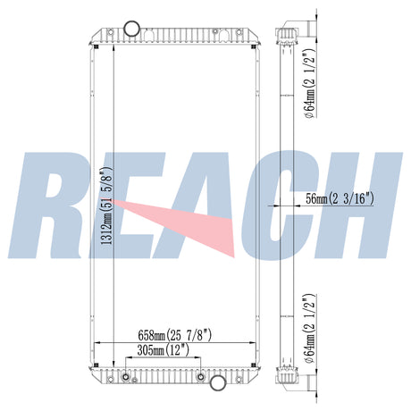 International Lonestar Radiator 2008-2015 2596325C91