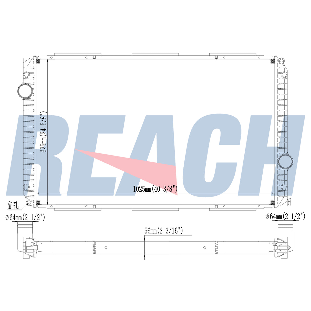 Ford Eagle9100i/Eagle9200i/F750/Prostar Radiator 2007-2009 2591550C91