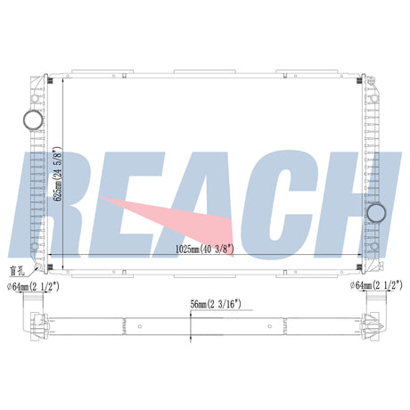 Ford Eagle9100i/Eagle9200i/F750/Prostar Radiator 2007-2009 2591550C91