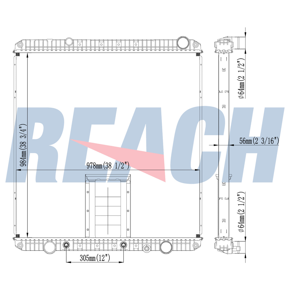 Freightliner Cascadia/Acterra/At9500/Lt9500 Radiator 2009-2012 526619012