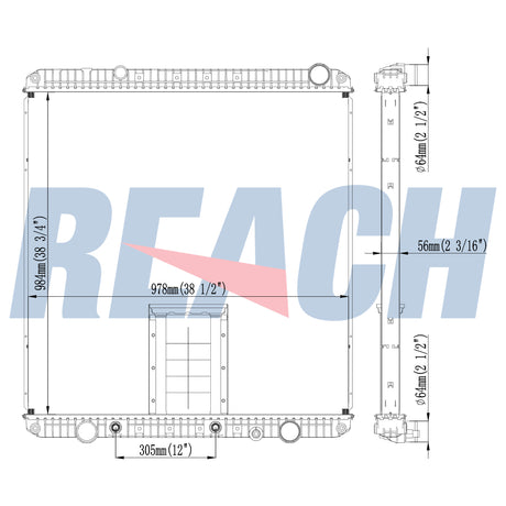 Freightliner Cascadia/Acterra/At9500/Lt9500 Radiator 2009-2012 526619012