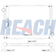 Peterbilt, Kenworth 387 14.6 L6 Radiator 2000-2005 70809532321