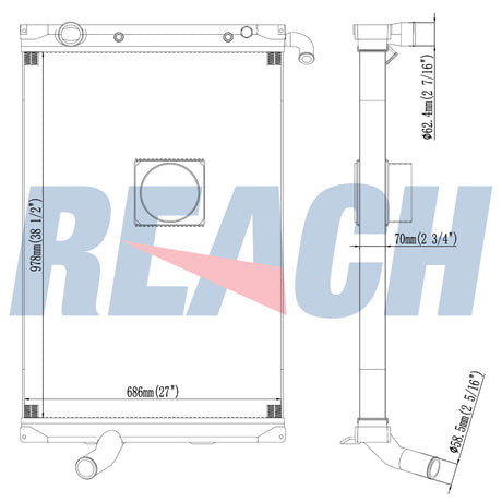 Mack Leu Radiator 2007-Present 1102423-C