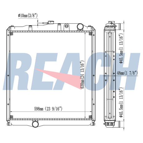 Mitsubishi Fuso Fighter 4d34/6d16 Radiator 1992-1999 MC443350