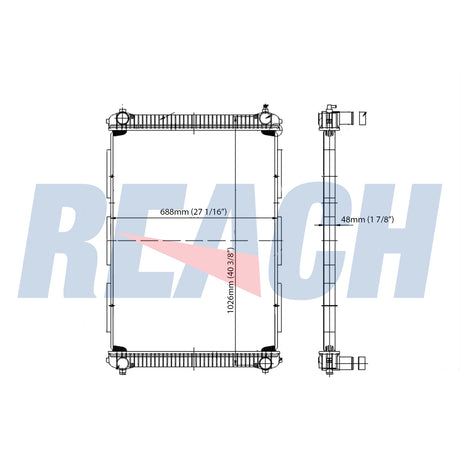 Freightliner Sterling Models M2 Business Class / Acterra 5500 Radiator 2003-2007 N/A