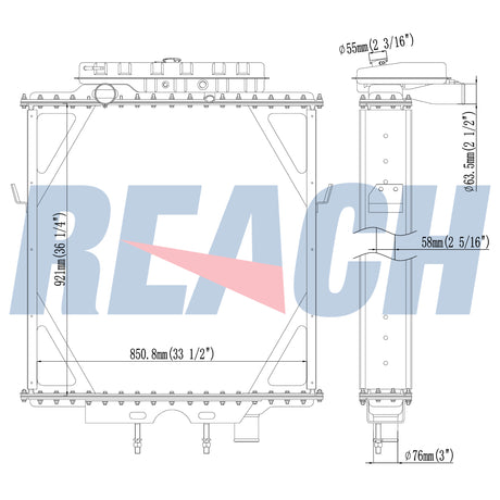 Peterbilt, Kenworth Peterbilt 357 Radiator 2007-1988 0705676A001