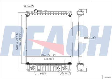 Freightliner Chassis Parcel Delivery Trucks & Motor Home Chassis Radiator HDC010868PAF