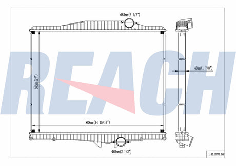 Volvo, Mack Ctp 116 Bbc Radiator 2004-2006 1003627