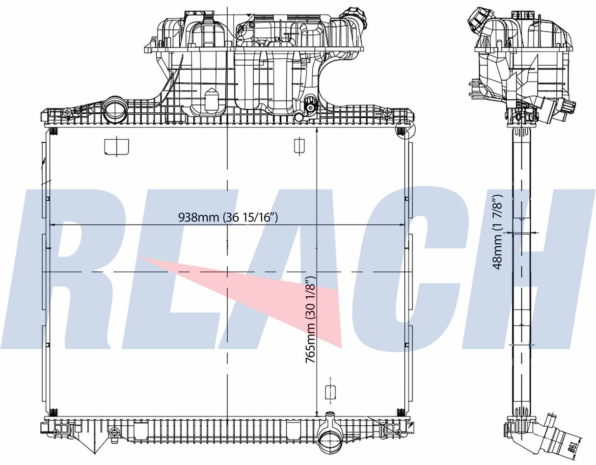 MAN Tga; With Surge Tank Radiator 81061016800