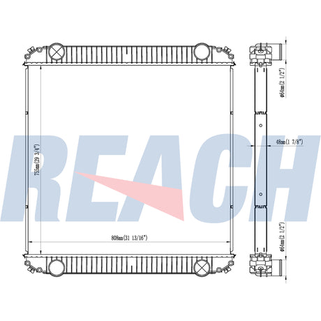 Freightliner Motorhome Radiator 2009-2015 N/A