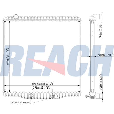 International International/Navistar-Paystar/Caterpillar Ct660/C64 Radiator 2010-2015 1040310