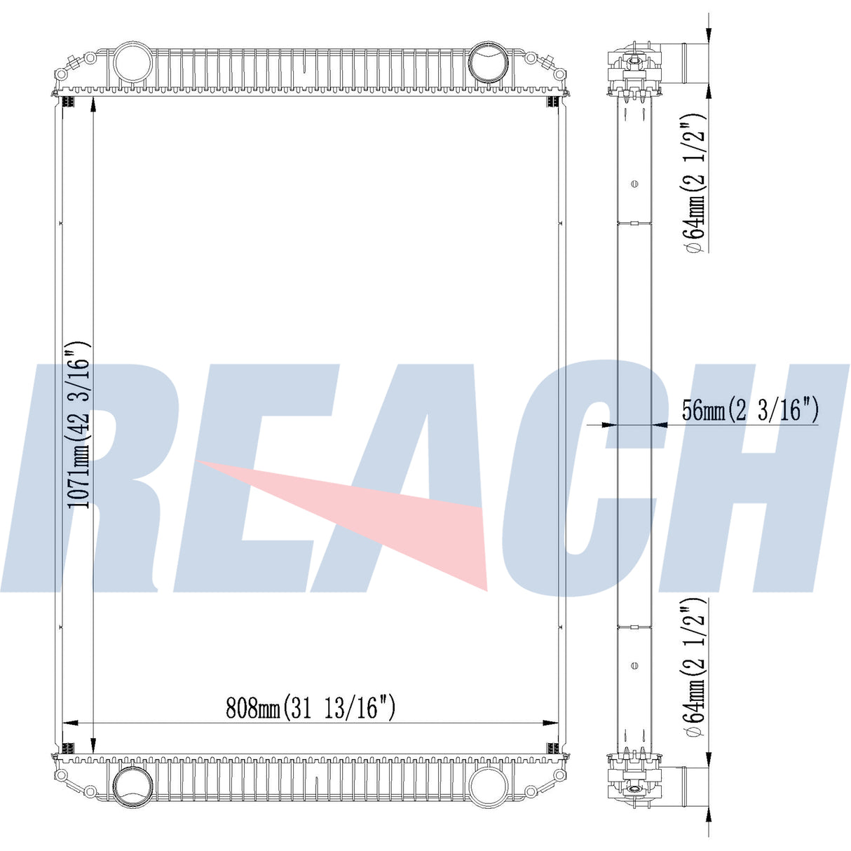 Freightliner Chassis Motorhome-Rear Engine Radiator 1003734