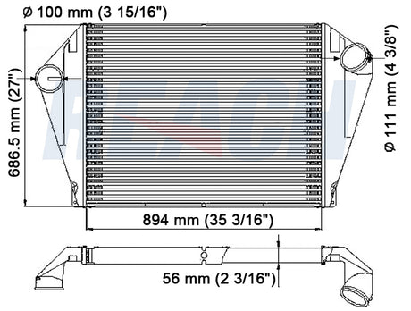 Ford / Sterling 9000 / 9500 Charge Air Cooler 1992-1997 F4HT8009MB
