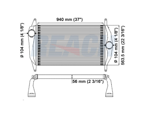 Freightliner Century Class Charge Air Cooler 1998-2000 4867500004