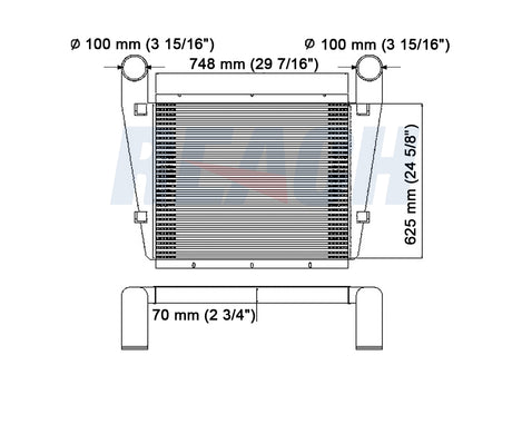 Mack Rv Charge Air Cooler 1981-2004 IE1014