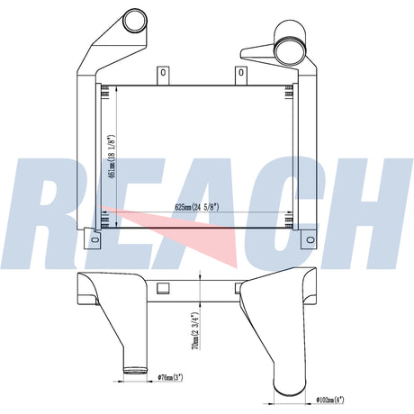 Mack Mr 11.9 -6 Charge Air Cooler 1997-2007 MK18E4