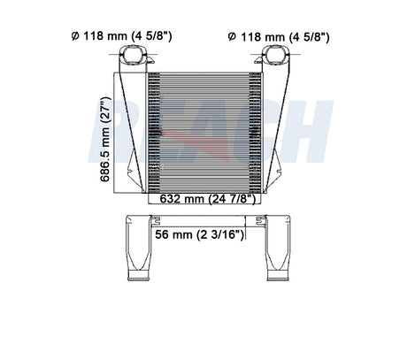 Peterbilt, Kenworth 359, 376 And 379 Charge Air Cooler 1985-2002 1E3293