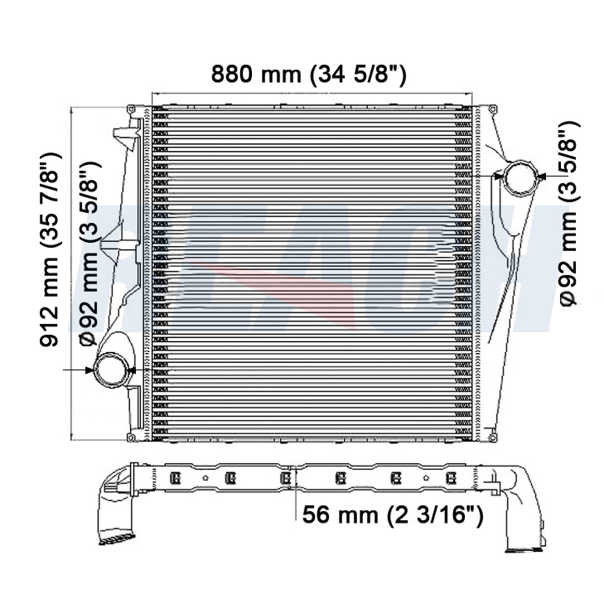 Volvo, Mack VN With Volvo Engine Only (Thru 2003) Charge Air Cooler 1986-2003 WGM30E