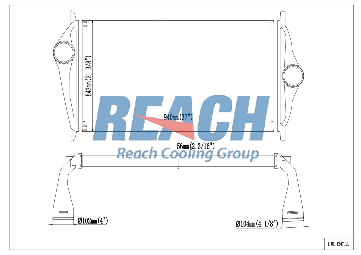 Freightliner M2 Mm Model 106 Business Charge Air Cooler 2003-2009 BHT74584