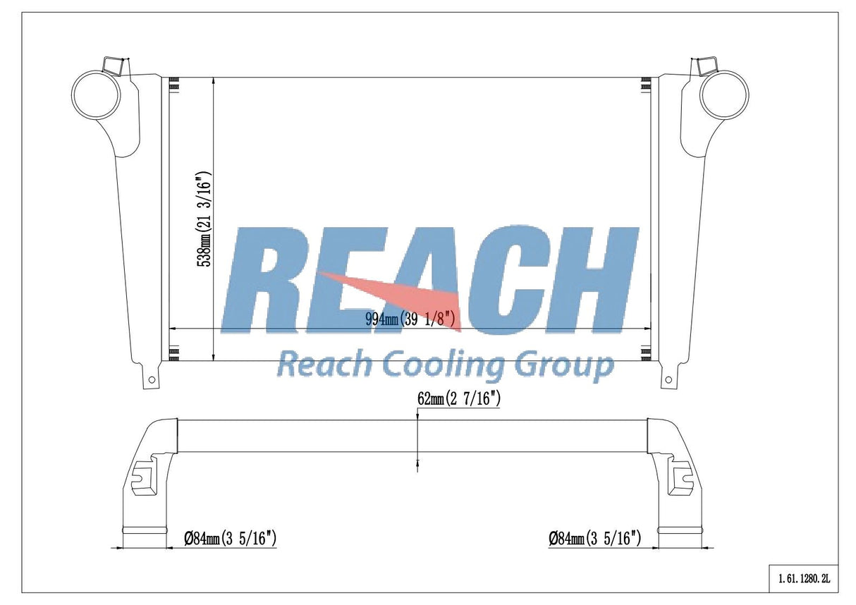 Mack Ch Charge Air Cooler 1990-2003 3MD516AM