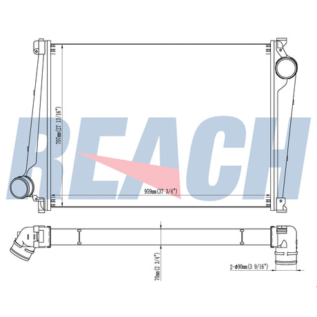 Mack Charge Air Cooler Mack Cx Vision Charge Air Cooler 2004-2006 3MD543AM