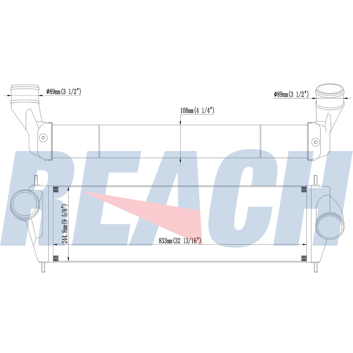 International / Navistar 4000 Charge Air Cooler 2008-2013 2613050C91