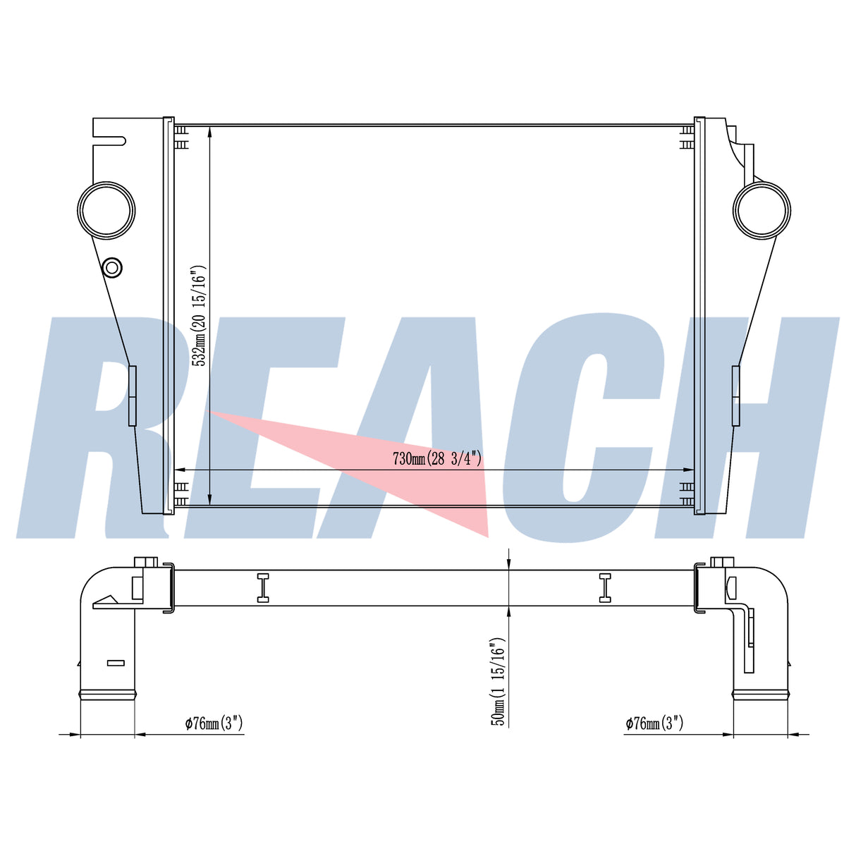 Freightliner Bus Chassis Charge Air Cooler 2011-2015 ABPN2044011720