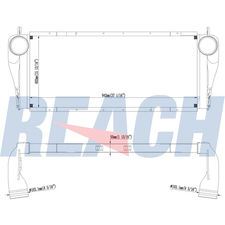 Peterbilt, Kenworth T300, T370, 330, 335, 340, 2008+ Charge Air Cooler F3161222101040