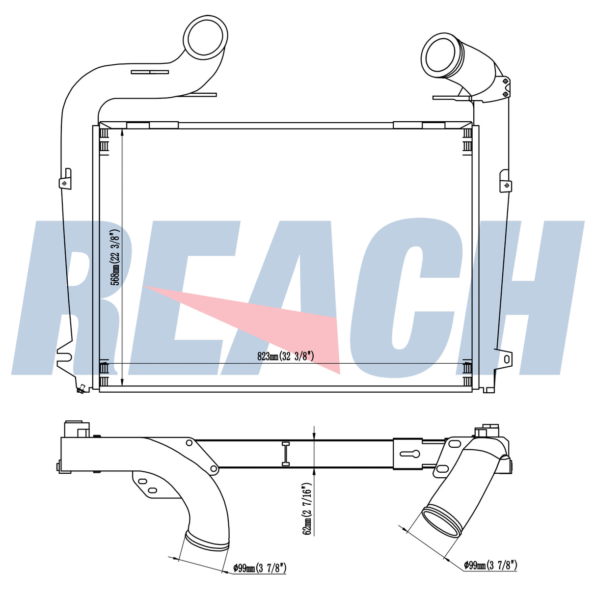 Scania SéRie 5 Linha P Diesel Charge Air Cooler 2008-2011 1769998