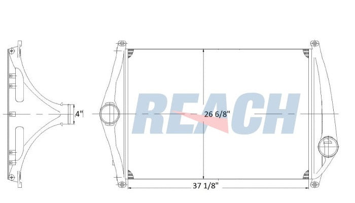Freightliner CL- Columbia Conv Cab M11 Cummins- Cat 3176 N-14 Cummins (Uni-Fit)Bar And Plate Charge Air Cooler 3176 A0519502000