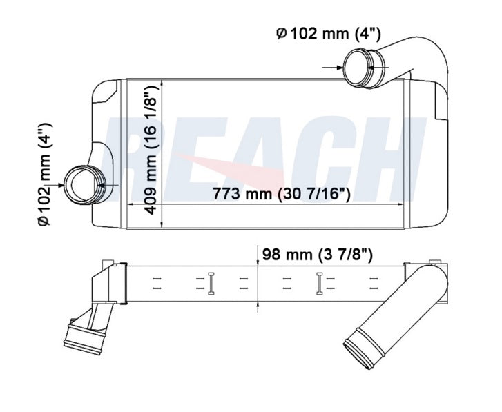 International Navistar 8600 And 9000 Bar And Plate Charge Air Cooler 2003-2007 1S0051220000