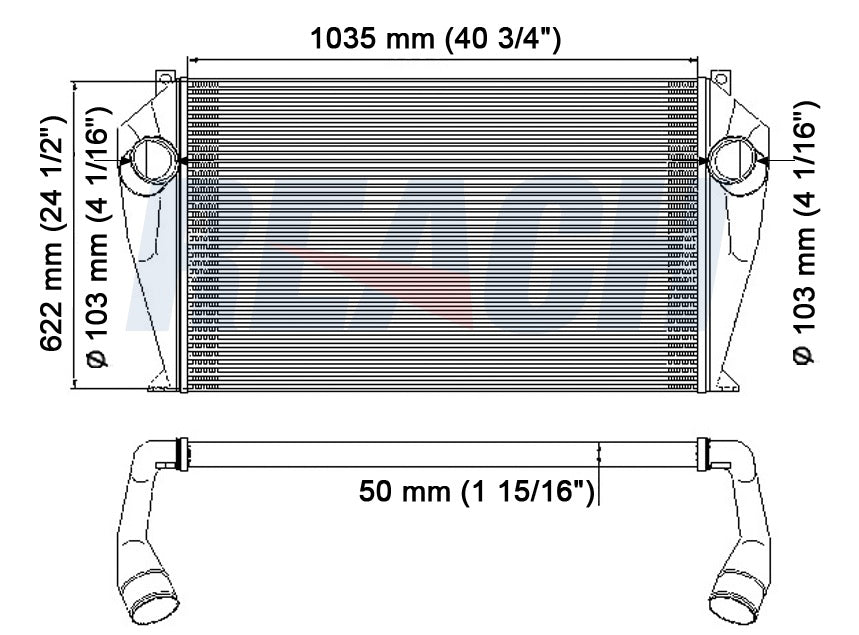 International Navistar Bar And Plate Charge Air Cooler 8000-9000 1S0035950000