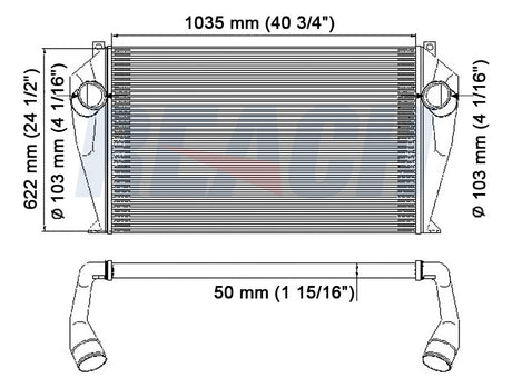 International Navistar Bar And Plate Charge Air Cooler 8000-9000 1S0035950000