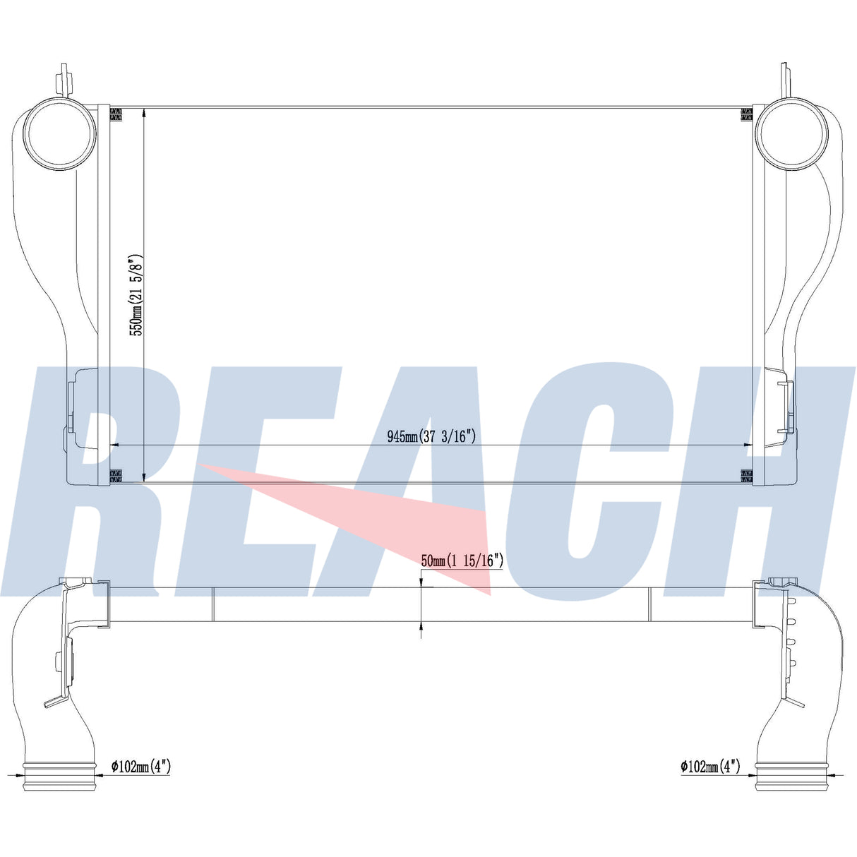 Peterbilt, Kenworth Peterbilt/Kenworth-579/T680 Charge Air Cooler 2018-2024 F3112541101211