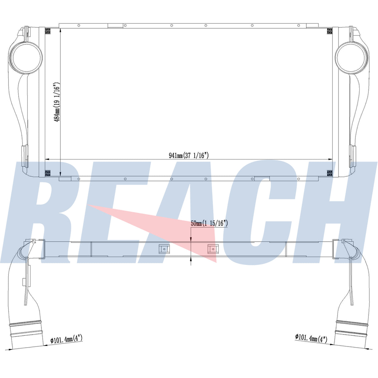 Peterbilt, Kenworth Peterbilt/Kenworth-T200/T300/330 Charge Air Cooler 2011-2024 F3161641101211