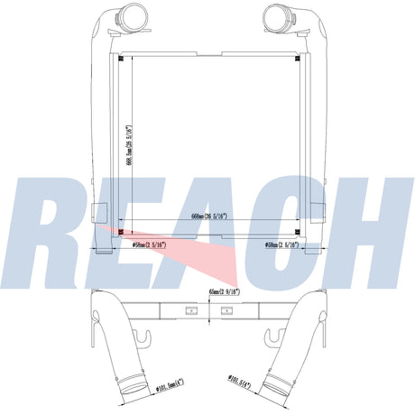 Peterbilt, Kenworth Peterbilt-320/520 Sanitation Trucks Upper Charge Air Cooler 2012-2024 EB566001